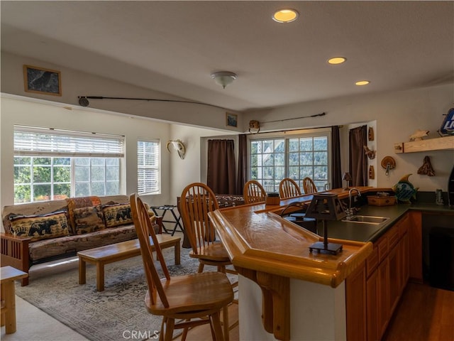 406 Delle Dr, Crestline, CA 92325 - dining space featuring a wealth of natural light and recessed lighting