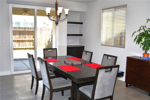 1019 El Molino Ave, Clovis, CA 93619 - dining area featuring a chandelier and tile patterned floors