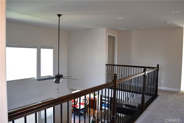 1019 El Molino Ave, Clovis, CA 93619 - hallway featuring recessed lighting, carpet flooring, and baseboards