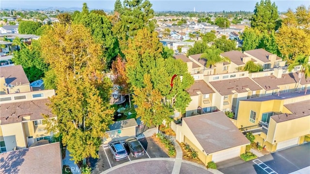 aerial view with a residential view