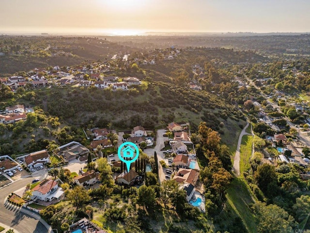 455 Ridgeview Ct, Bonita, CA 91902 - aerial view at dusk with a residential view
