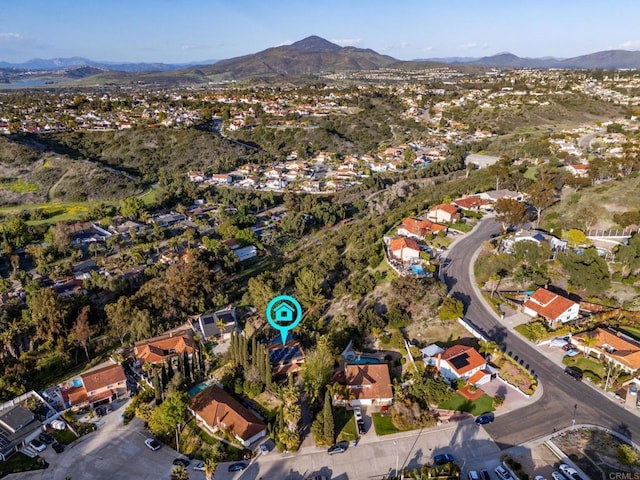 455 Ridgeview Ct, Bonita, CA 91902 - bird's eye view with a mountain view and a residential view