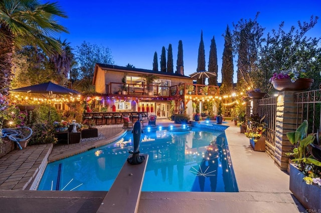 455 Ridgeview Ct, Bonita, CA 91902 - pool with a patio area and a diving board