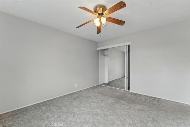 1114 Stovall Ave, La Puente, CA 91745 - unfurnished bedroom featuring carpet floors, a closet, and a ceiling fan