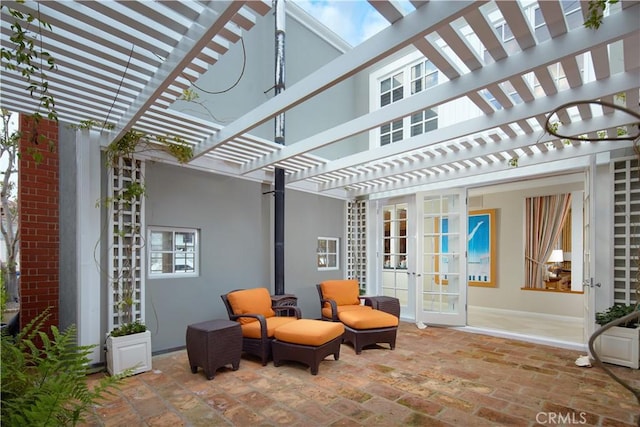 736 Harbor Island Dr, Newport Beach, CA 92660 - view of patio featuring a pergola