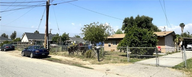 view of street featuring a residential view