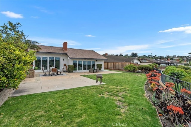 625 Calle Miguel, San Clemente, CA 92672 - back of house featuring a fenced backyard, a chimney, a patio area, and stucco siding