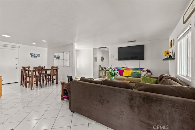 1509 Trinette Dr, Beaumont, CA 92223 - living area featuring recessed lighting, visible vents, and light tile patterned flooring