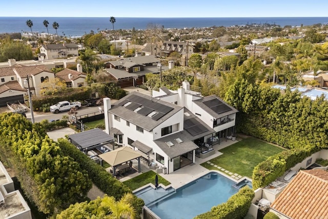 314 S Nardo Ave, Solana Beach, CA 92075 - bird's eye view with a water view and a residential view