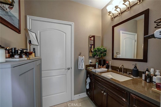 4805 Bellflower Ave Unit 205, North Hollywood, CA 91601 - bathroom with tile patterned flooring and vanity