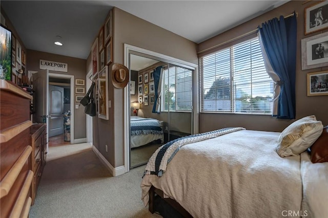 4805 Bellflower Ave Unit 205, North Hollywood, CA 91601 - carpeted bedroom with baseboards and a closet