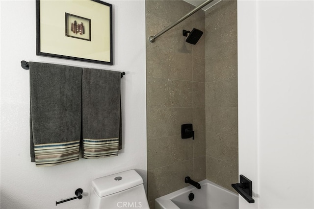 full bath featuring bathing tub / shower combination and toilet