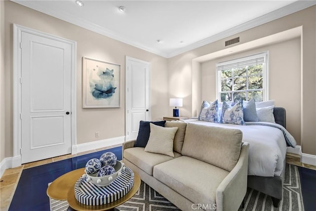 1489 Caballero Rd, Arcadia, CA 91006 - bedroom featuring ornamental molding and recessed lighting