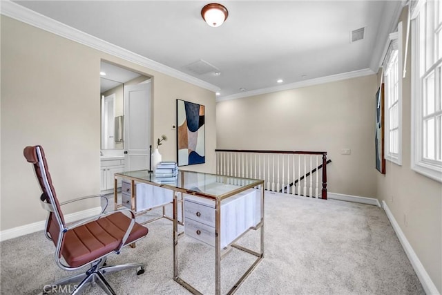 1489 Caballero Rd, Arcadia, CA 91006 - carpeted office space with ornamental molding and baseboards