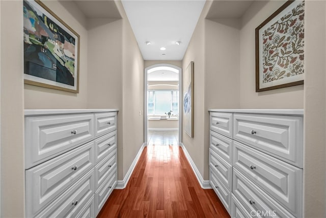 1489 Caballero Rd, Arcadia, CA 91006 - corridor featuring dark wood-style floors and recessed lighting