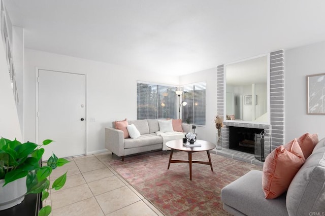 992 Churrituck Dr, San Diego, CA 92154 - tiled living area with a fireplace