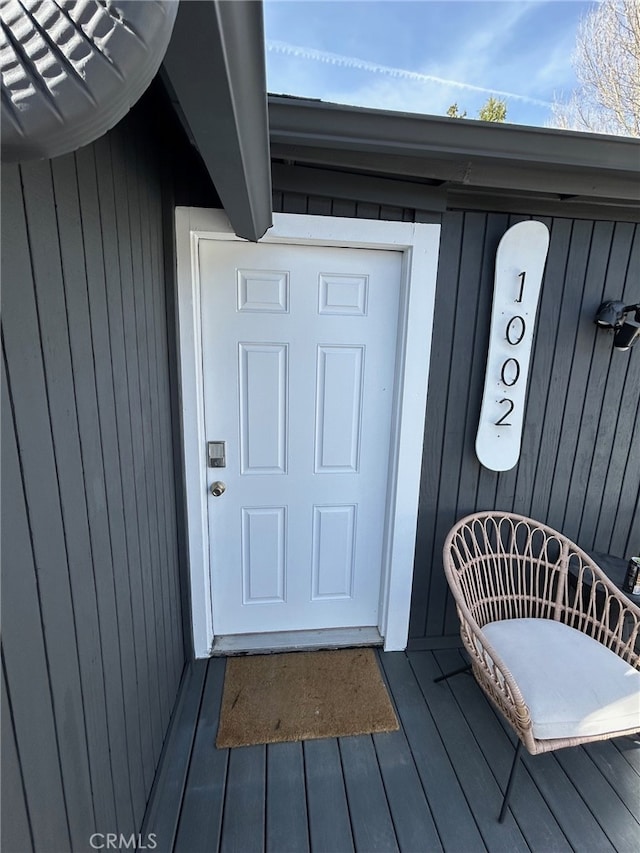 view of doorway to property