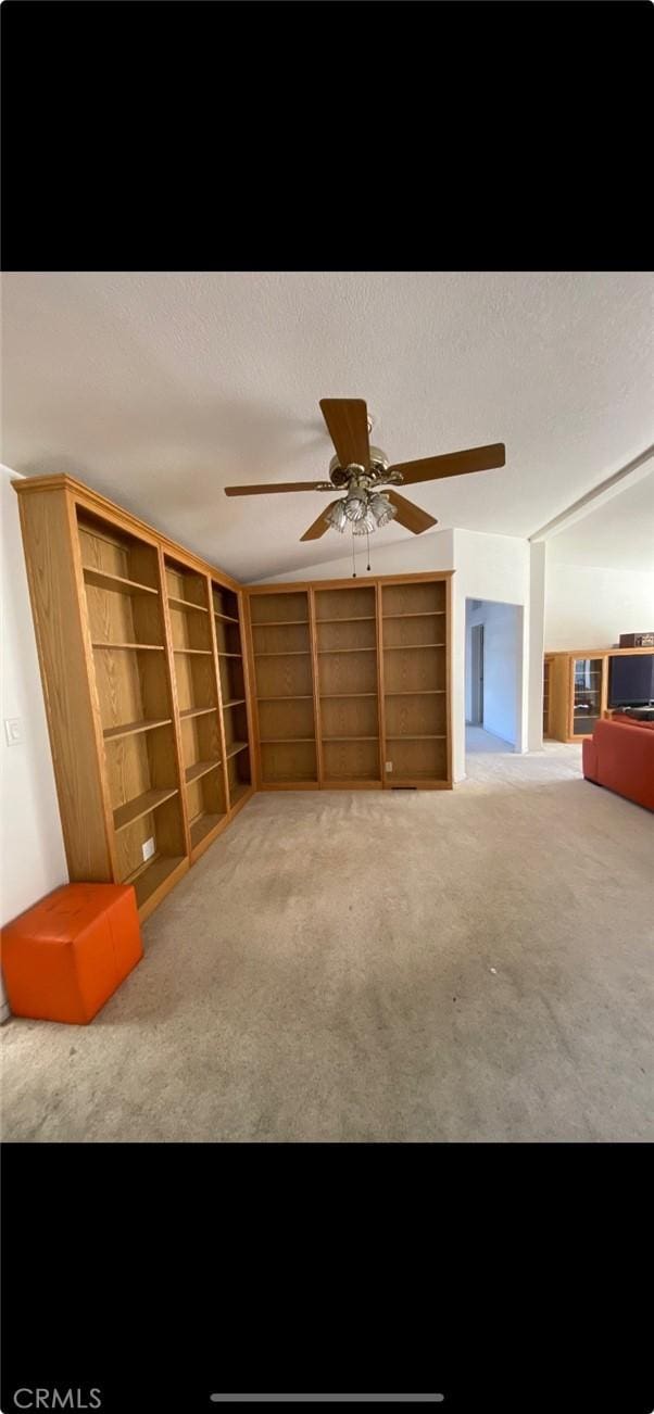 6117 Juniper Rd, Lake Isabella, CA 93240 - unfurnished bedroom with carpet flooring, a ceiling fan, and a textured ceiling
