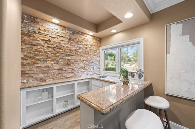 24240 Avenida De Marcia, Yorba Linda, CA 92887 - bar area with recessed lighting and light wood-style flooring