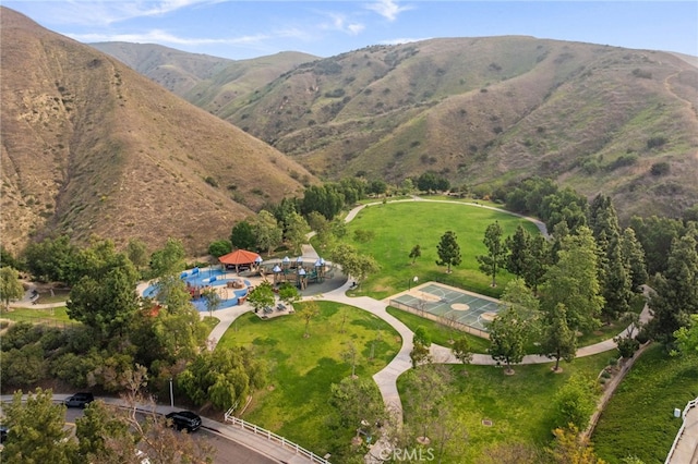 24240 Avenida De Marcia, Yorba Linda, CA 92887 - aerial overview of property's location featuring a mountainous background