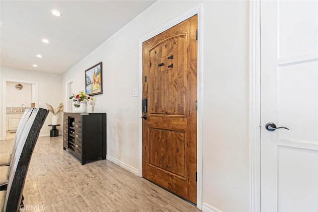 10444 Flowerdale Ct, Sun Valley, CA 91352 - interior space with recessed lighting, light wood-type flooring, and baseboards