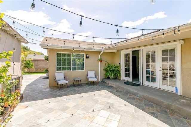 10444 Flowerdale Ct, Sun Valley, CA 91352 - view of patio with french doors and fence