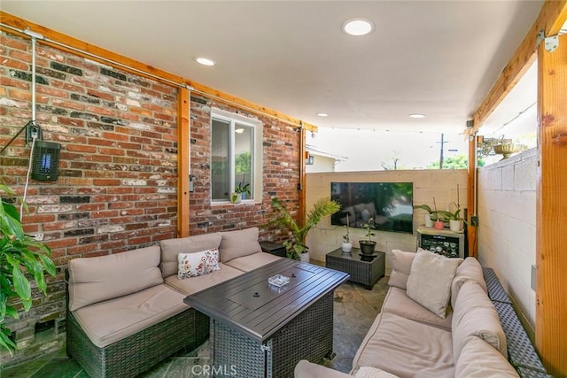 10444 Flowerdale Ct, Sun Valley, CA 91352 - view of patio with fence and an outdoor hangout area