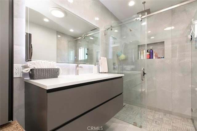 10444 Flowerdale Ct, Sun Valley, CA 91352 - bathroom with vanity and a stall shower
