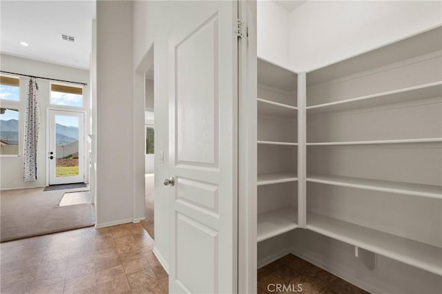 storage area featuring visible vents