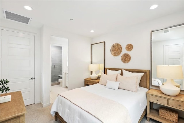 59 Sanctuary Ln, Mission Viejo, CA 92692 - bedroom with visible vents, recessed lighting, and light colored carpet