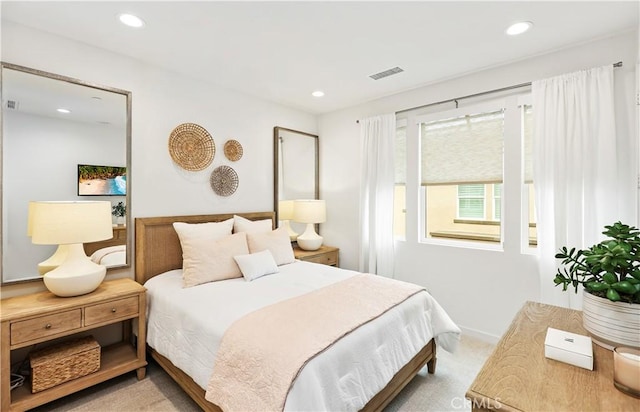 59 Sanctuary Ln, Mission Viejo, CA 92692 - bedroom with recessed lighting, visible vents, and light colored carpet