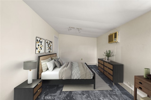 1492 Coolidge Ave, Pasadena, CA 91104 - carpeted bedroom featuring baseboards and a wall mounted air conditioner