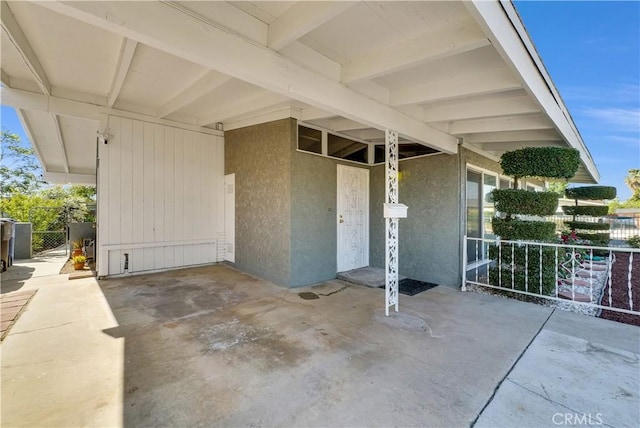 view of patio with fence