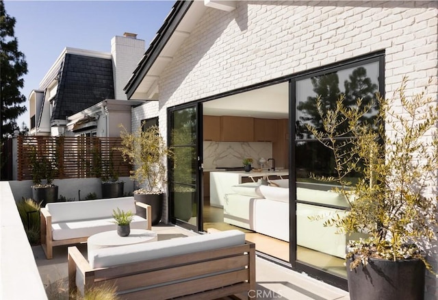 3 Rue Valbonne, Newport Beach, CA 92660 - view of patio / terrace featuring an outdoor hangout area and a sink
