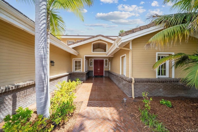 753 Jacquelene Ct, Encinitas, CA 92024 - doorway to property featuring brick siding
