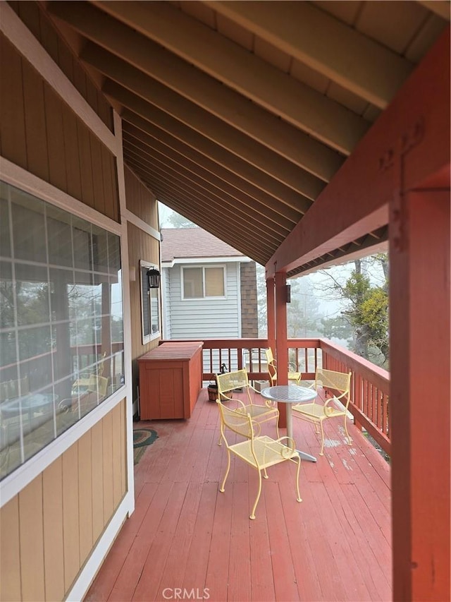 33361 Carlock Dr, Arrowbear, CA 92382 - view of wooden terrace