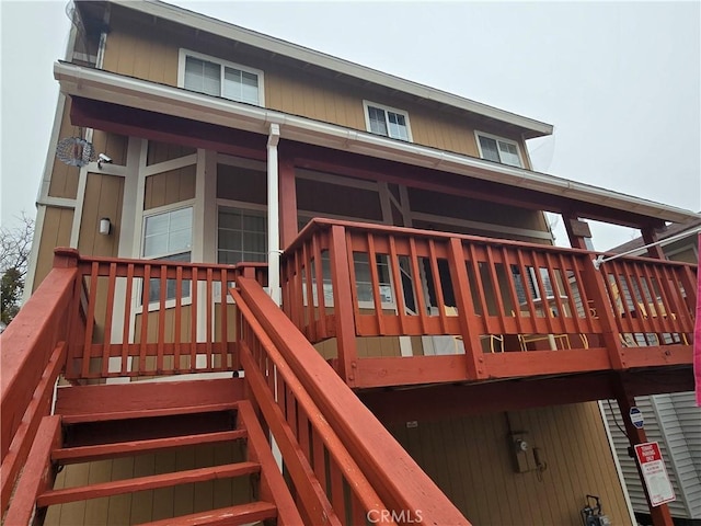 33361 Carlock Dr, Arrowbear, CA 92382 - rear view of property with stairway