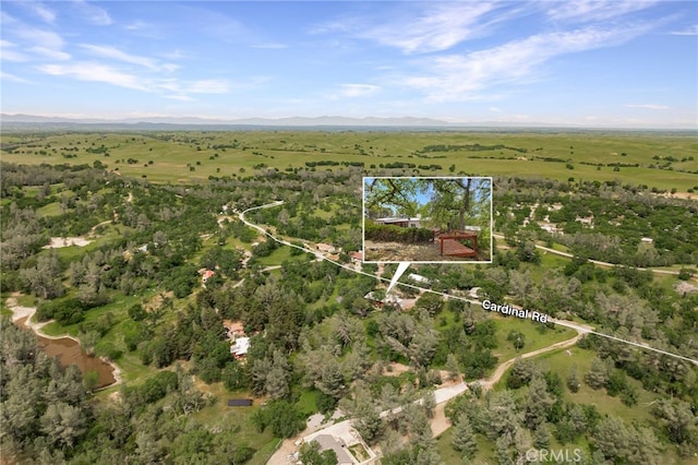 7395 Cardinal Rd, Corning, CA 96021 - aerial view of property and surrounding area featuring property parcel outlined