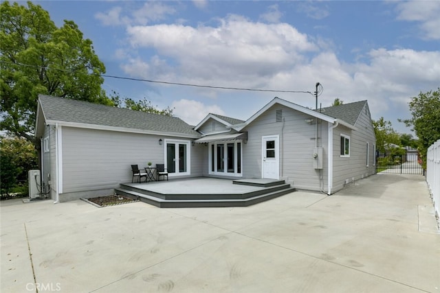 1430 Irving Ave, Glendale, CA 91201 - rear view of house with a patio, french doors, a wooden deck, and fence
