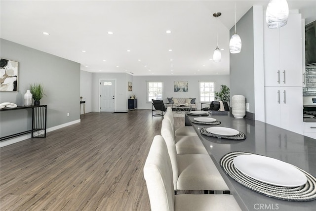 1430 Irving Ave, Glendale, CA 91201 - living area with baseboards, recessed lighting, and wood finished floors