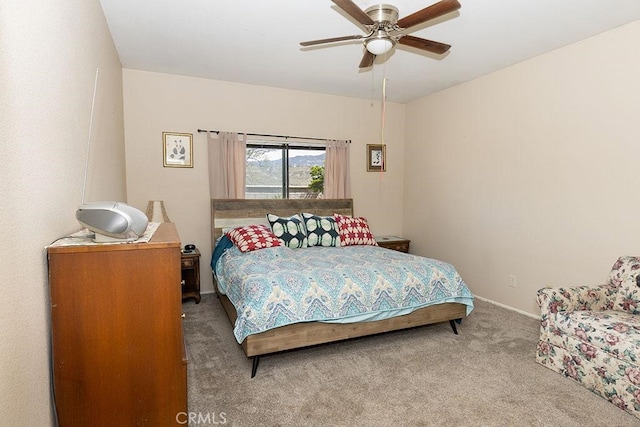 43564 Amazon St, Hemet, CA 92544 - carpeted bedroom with ceiling fan and baseboards
