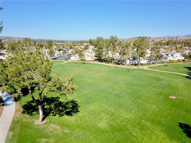 aerial view with a residential view
