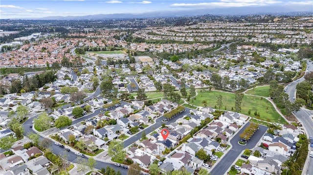 aerial view featuring a residential view