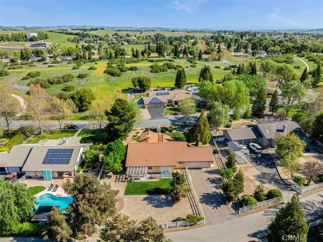 drone / aerial view featuring a residential view