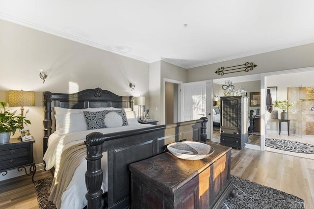 1078 Rainbow Crest Rd, Fallbrook, CA 92028 - bedroom with wood finished floors and crown molding