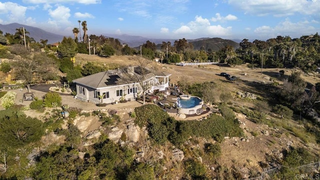 1078 Rainbow Crest Rd, Fallbrook, CA 92028 - aerial overview of property's location with mountains