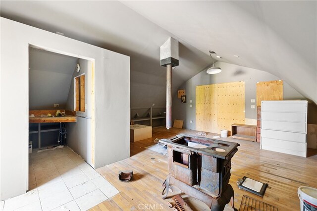 17021 Linda Ln, Onyx, CA 93255 - interior space with wood finished floors and vaulted ceiling