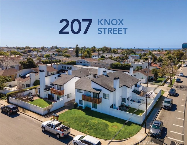 207 Knox St, Costa Mesa, CA 92627 - birds eye view of property with a residential view