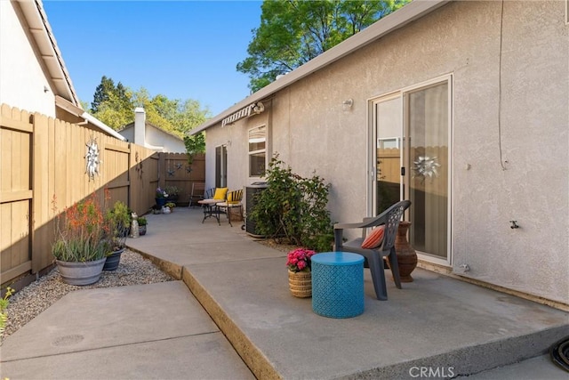 view of patio with a fenced backyard