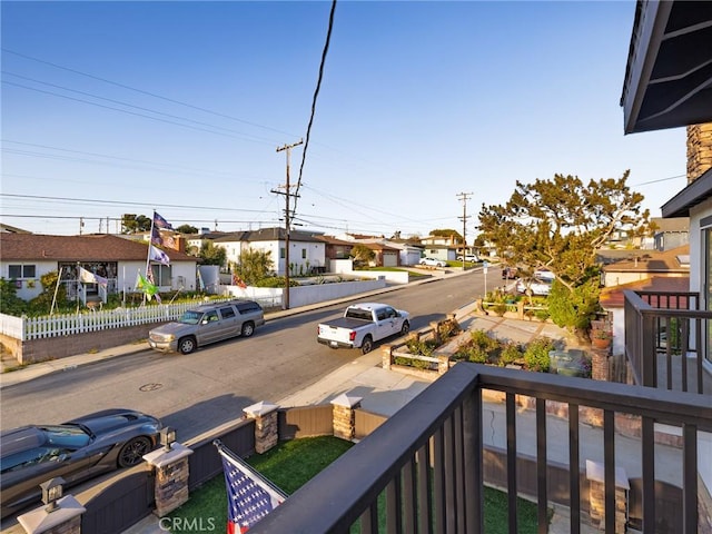 balcony with a residential view